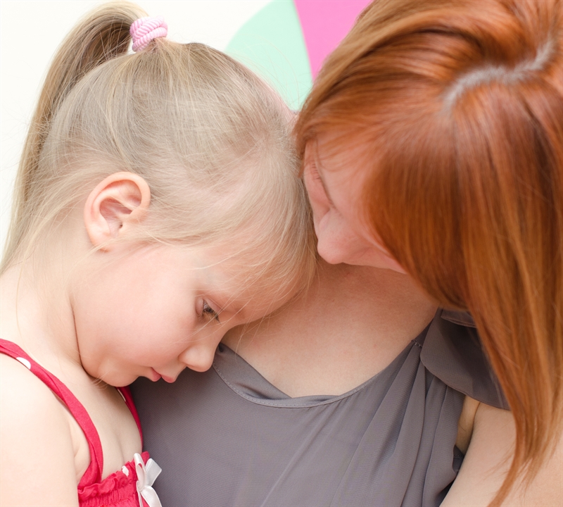 Mum and daughter, photo posed by models