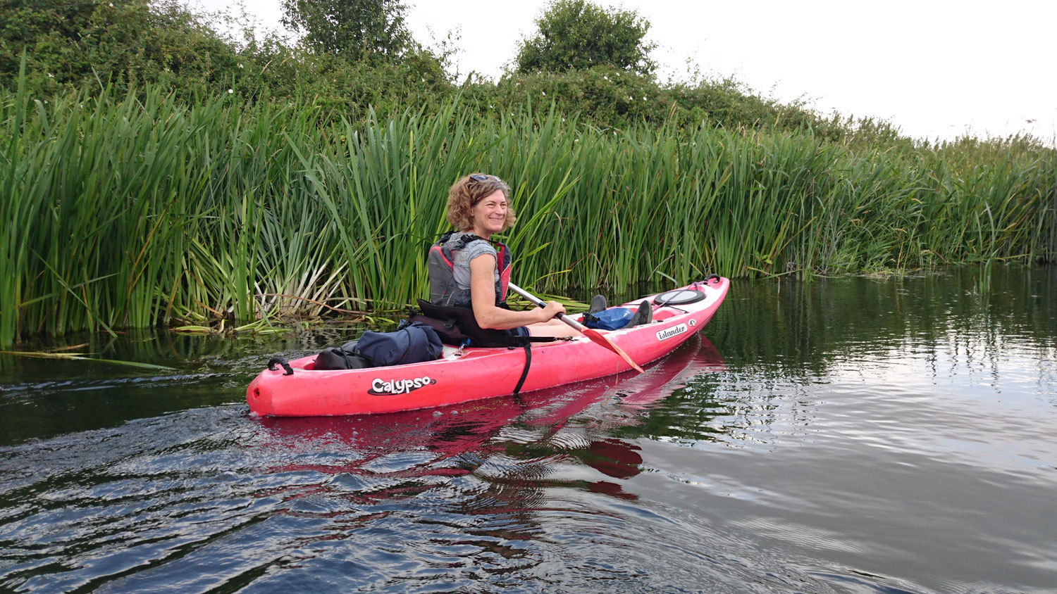 Alison in a kayak