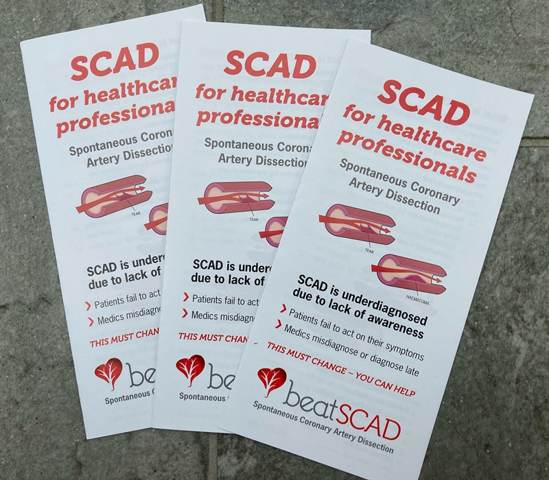 SCAD for healthcare professionals leaflet