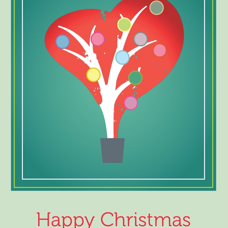 Heart Tree Christmas card